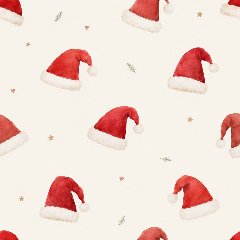 Santa Hats on Cream