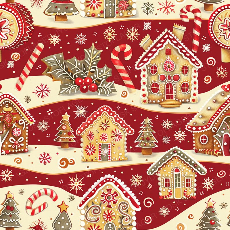 Scandinavian Christmas Cookies Arranged in a Festiv