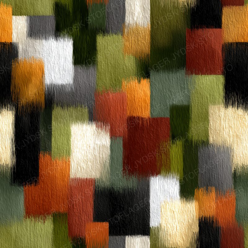 Painterly Abstract Pattern Layered Rectang