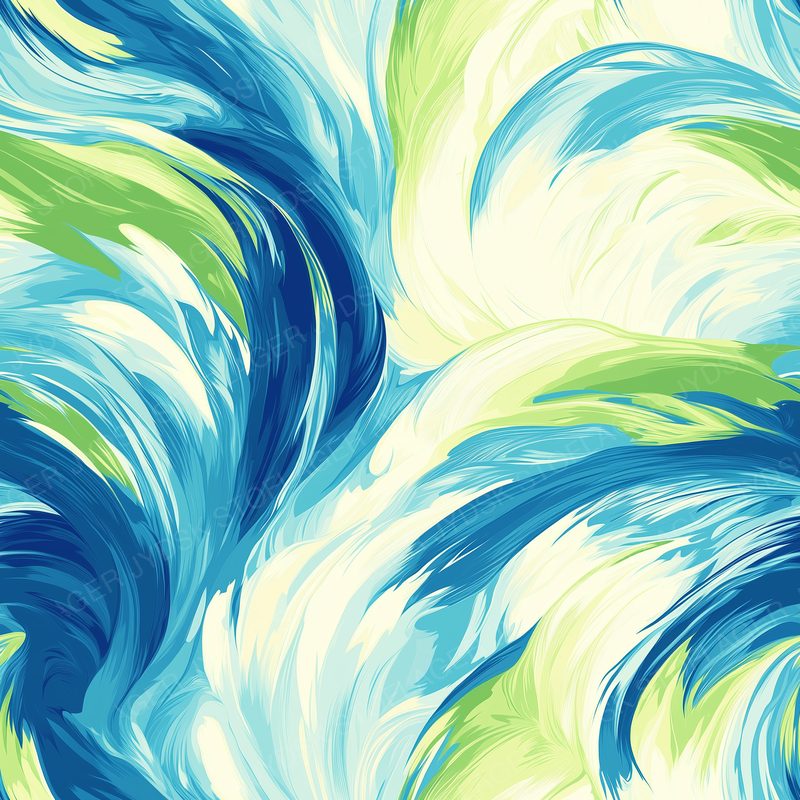 Flowing Cerulean Blue and Mint