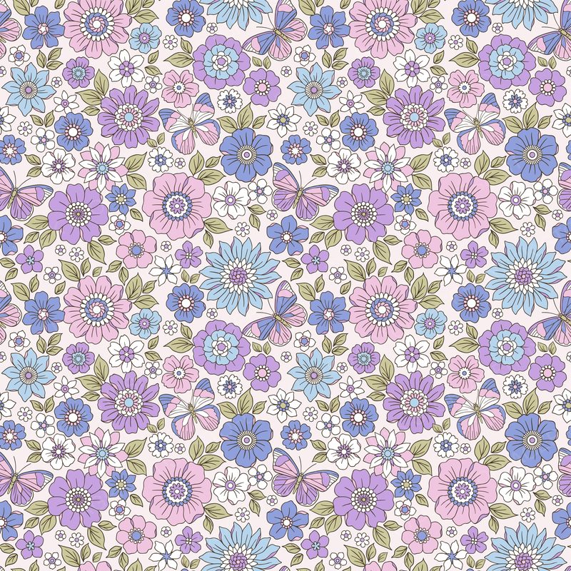Small Purple Flowers - Seamless 2