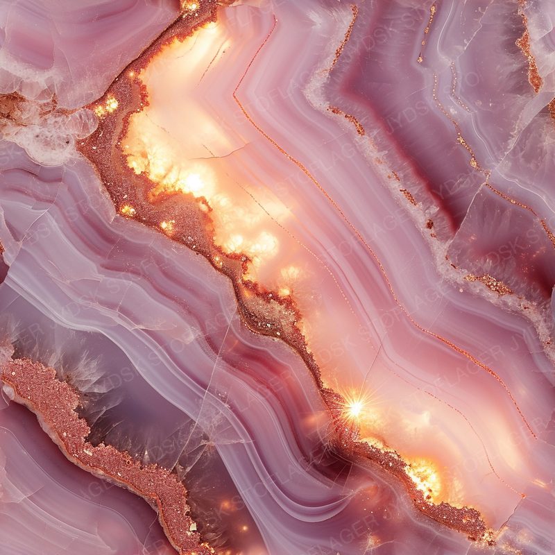 Soft Pink and Rose Hues in Agate Pattern Set Agains