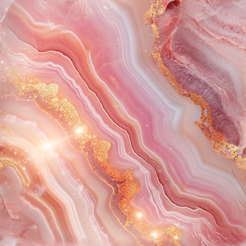 Soft Pink and Rose Hues in Agate Pattern Set Agains