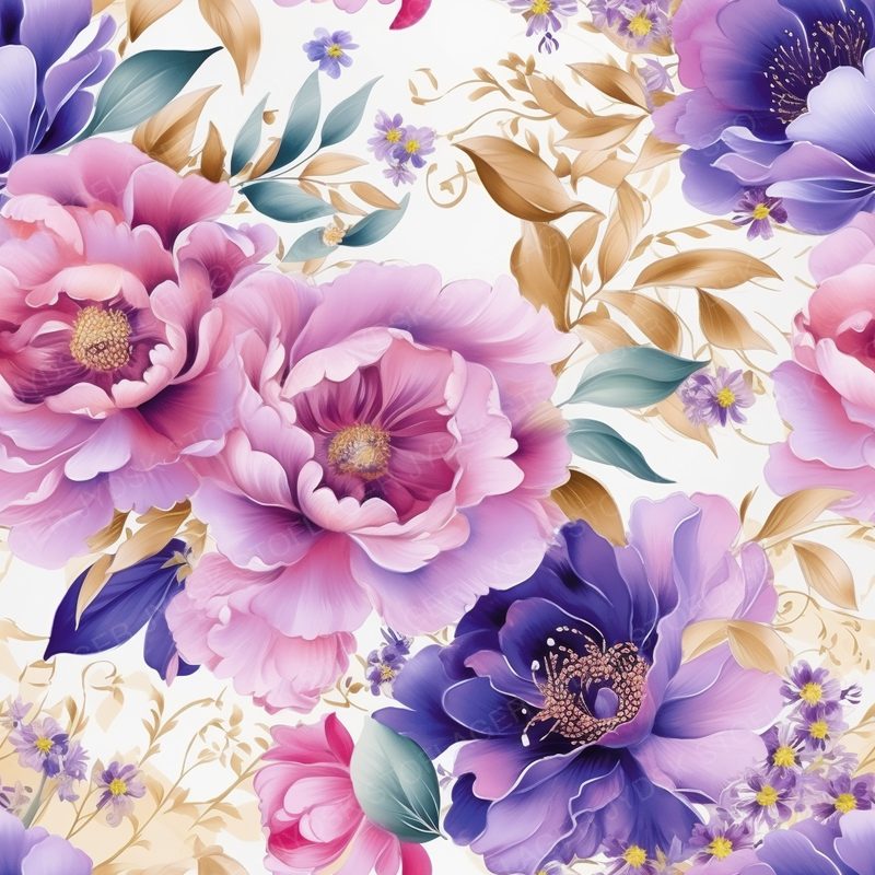 Tanz5847 for Fabric Satin Water Color Floral P