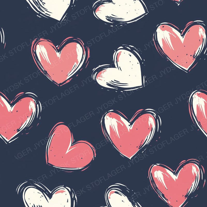 Tc Midjourney4 Heart Print Patternwithin 2 Colors --Tile