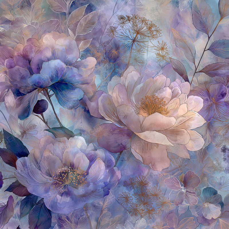 U3197865729 Ethereal Floral Ghost Print Pattern Soft