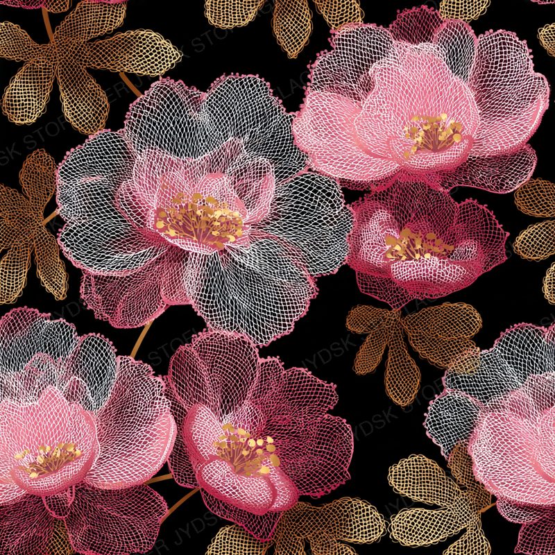 Valerionavarra Flowers Lace Pattern --Tile --V 7