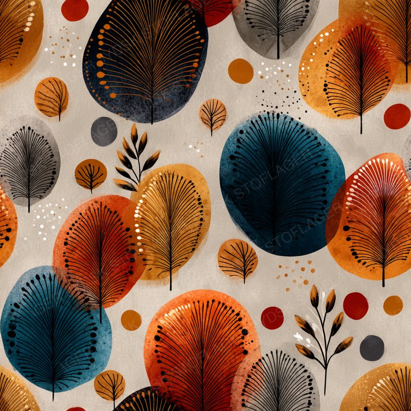 Warp Abbey Fabric Design Boho Chic Batik Abstr