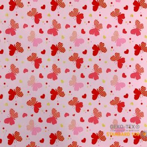 Jersey print med sommerugle - lyserød (lurex)