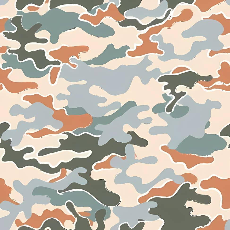Poplin print med camouflage