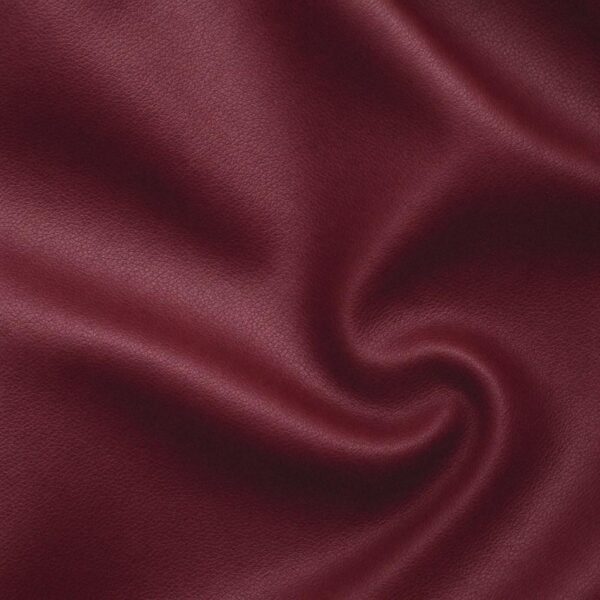 Soft faux leather in bordeaux laid in soft folds