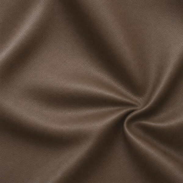 Soft faux leather in brown laid in soft folds