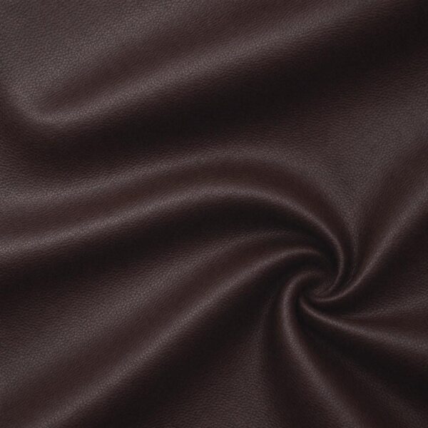 Soft faux leather in coffee laid in soft folds