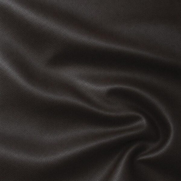Soft faux leather in dark brown laid in soft folds