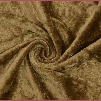 Crushed velour kamelissa
