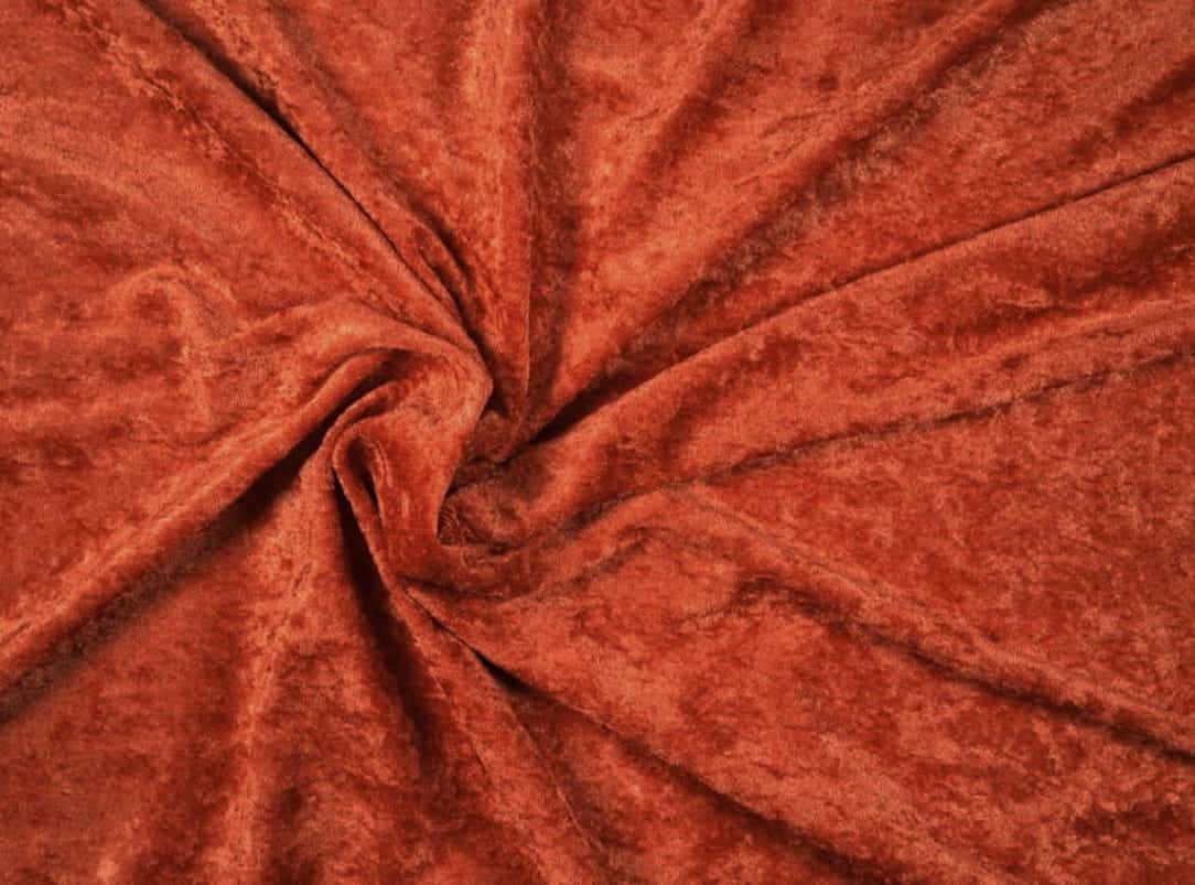 Nervøs velour rød rust | 160 g/m² -- Jydsk Stoflager