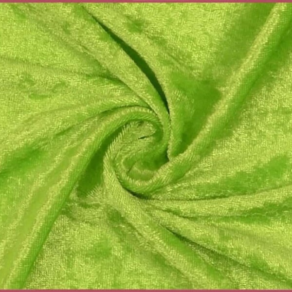 Nervous velvet in lime green