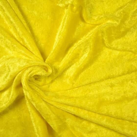 Nervøs velour i gul