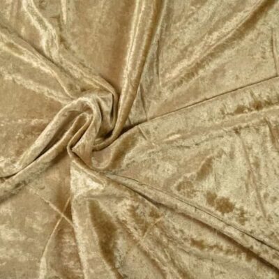 Nervous velour beige, joustava polyesterivelour - Jydsk Stoflager