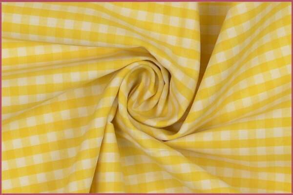 113272_5011.jpg Yellow woven cotton gingham checks with larger 0.9 cm pattern