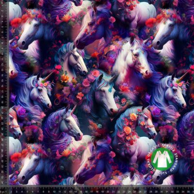 Jersey print with colorful unicorns - Image 1