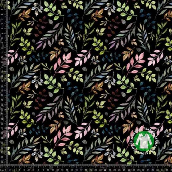 Jersey print med farverige grenblomster - Image 1