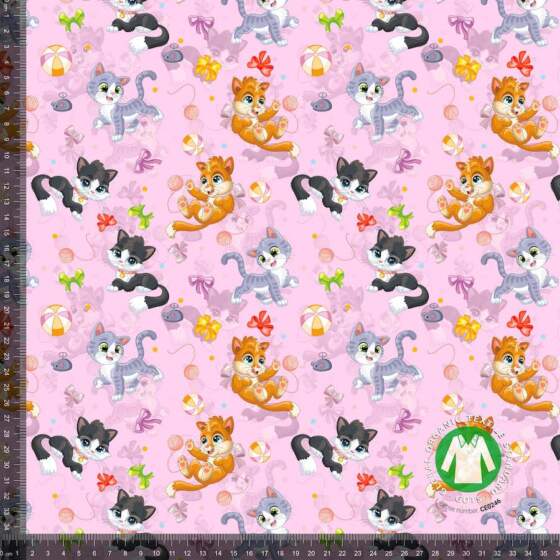 Jersey printti söpö kissanpennut kissanpennut - Image 1