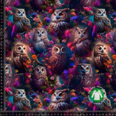 Jersey print with beautiful owls - Image 1