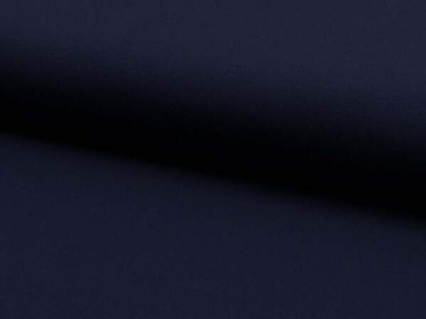 DK Navy viscose jersey fabric -- dark navy blue shade in 95% viscose and 5% elastane