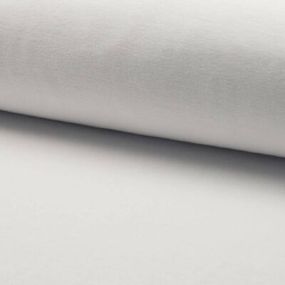 WHITE velour fabric in optical white color – cotton velour fabric wholesale from Jydsk Stoflager