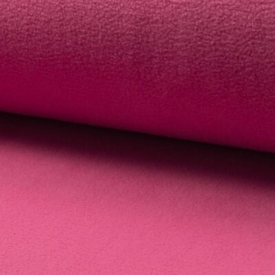 Dark Pink antipeeling fleece stof i 100% polyester – Jydsk Stoflager