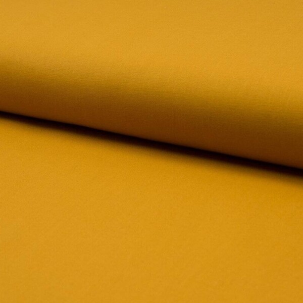 Canvas in ochre -- woven cotton, 140 cm wide