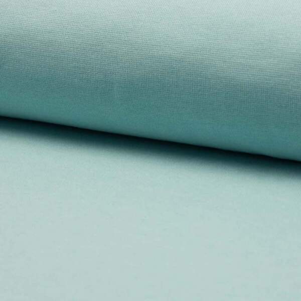 Mint melange tubular rib knit fabric