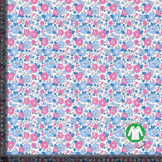 Jersey print med små søde blomster - digitalprint jersey GOTS 200 g/m²
