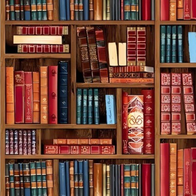 Gobelin - Books 2 woven home fabric with book motif