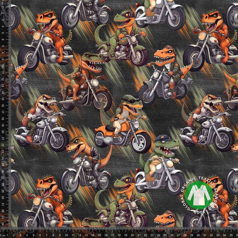 Jersey print med biker alligators