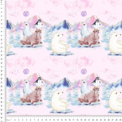 Jersey print with penguins, walrus etc.