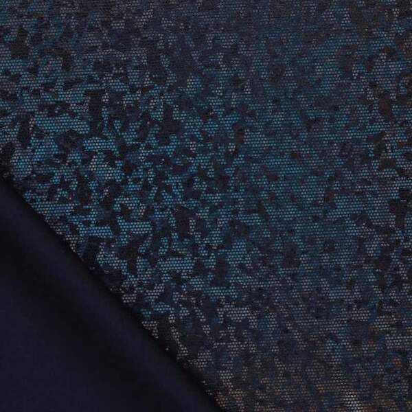 Foil jersey navy for dance and stagewear