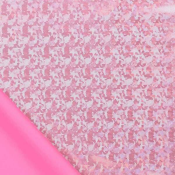 Foil jersey pink for dance and stagewear