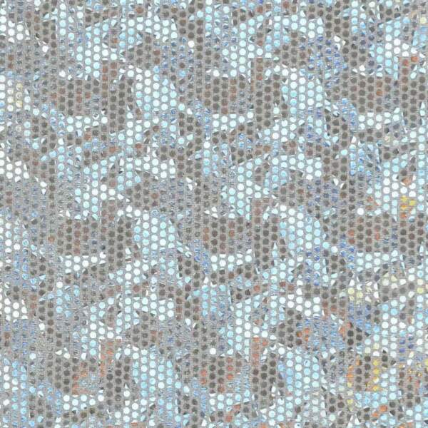 Foil jersey grey stretchable jersey with foil print