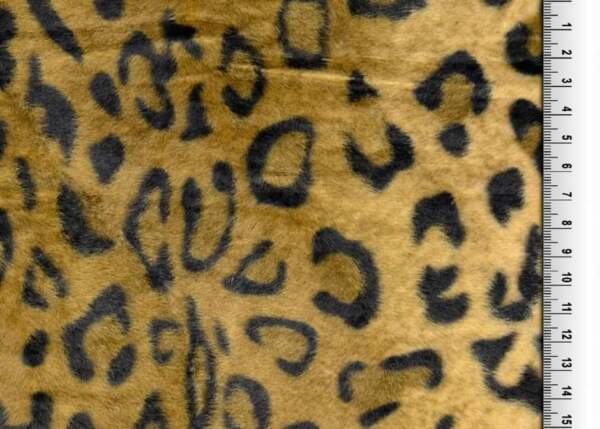 110065_0807_a.jpg LEOPARD faux fur fabric with black and brown leopard pattern, 240 g/m²