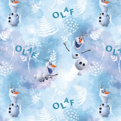 Frozen 2 licensed print jersey in light blue, 200 g/m² and 150 cm wide