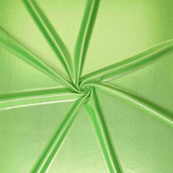 Foil print jersey dots lime in 80% polyamide and 20% elastane, 210 g/m²