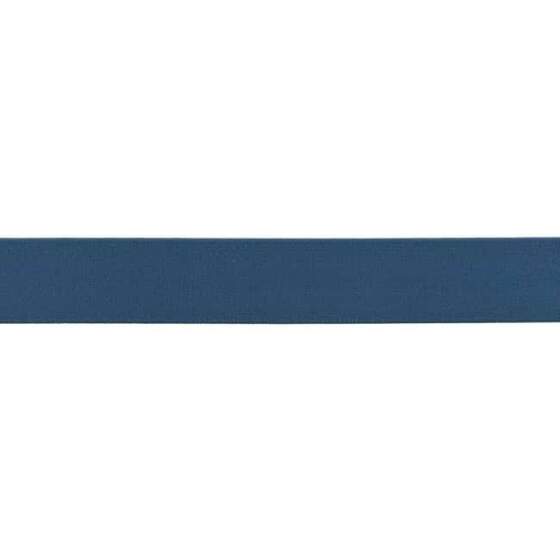 Ensfarvet elastik 25mm navy på rulle