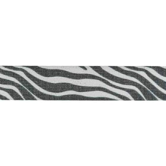 Elastik med dyreprint - 40mm - Zebra - hvid