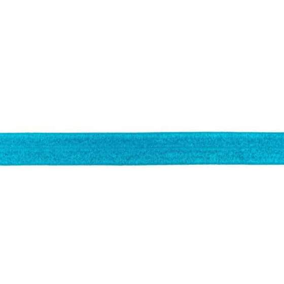 Foldeelastik med glimmer - Aqua - Billede 1