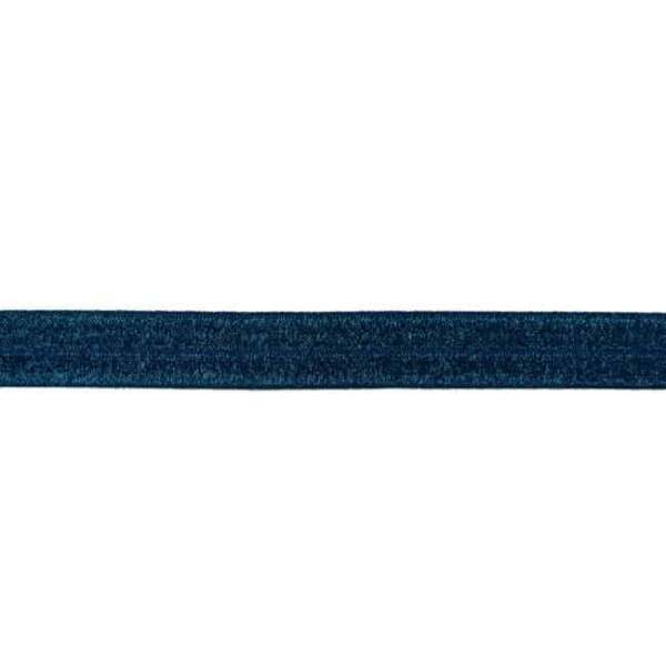 32249.jpg Fold-over elastic with glitter in navy, 2 cm wide