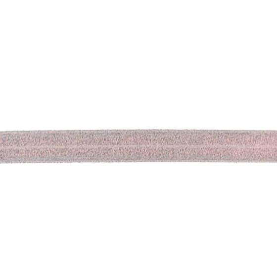 Foldeelastik med glimmer - Salmon