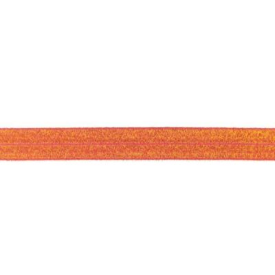 Foil elastic with glitter - Orange