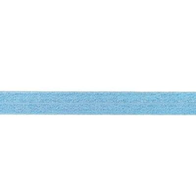Foil elastic with glitter - Light blue